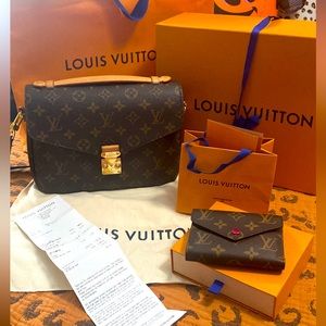 2021 Louis Vuitton Pouchette Metis microchipped & wallet